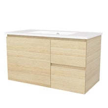 Nevada 900mm Wall Hung Vanity with Ceramic Countertop